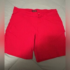 Red Bermuda shorts